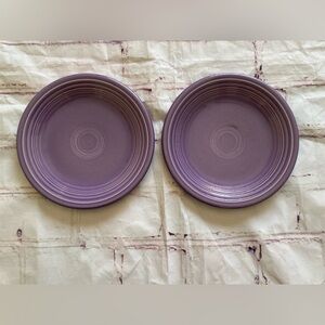 Fiesta Ware Plum Salad Plates Set of 2 Discontinued Color Homer Laughlin USA